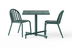 Fred's Square Bistreau Kleiner quadratischer Gartentisch, grün, 80x80x76 cm