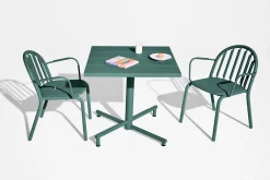 Fred's Square Bistreau Kleiner quadratischer Gartentisch, grün, 80x80x76 cm