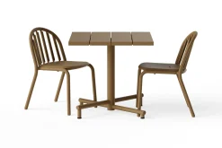 Fred's Square Bistreau Kleiner quadratischer Gartentisch, braun, 80x80x76 cm