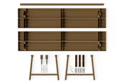 Fred's Table Gartentisch, braun, 220x100x76 cm