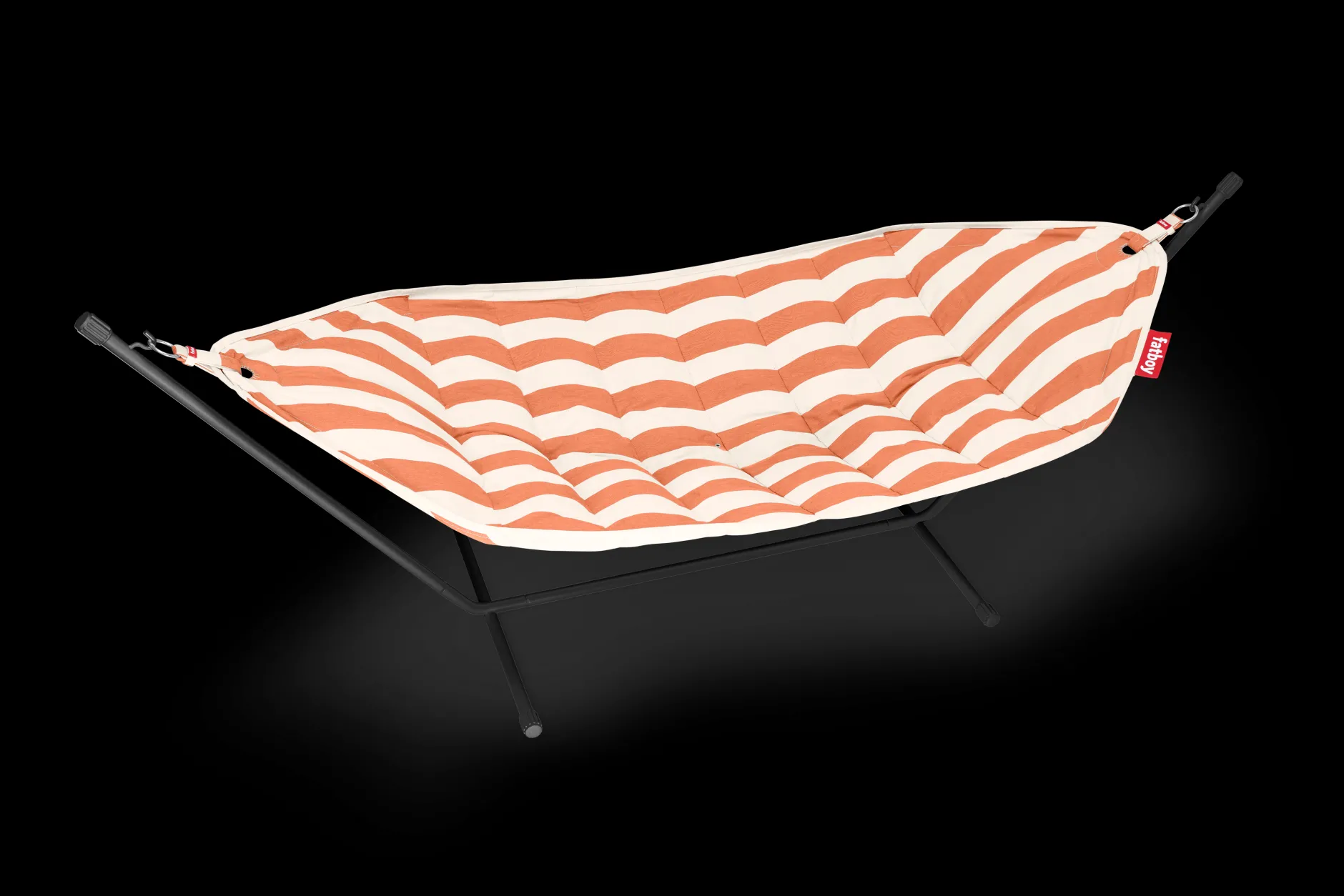 Headdemock Superb Stripe Orange Creme Hängematte mit Gestell, 270x138x110 cm