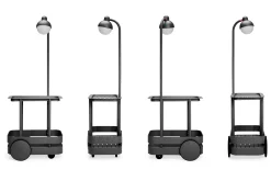 Jolly Trolley Mobile Bartisch, schwarz, 78x55x200 cm