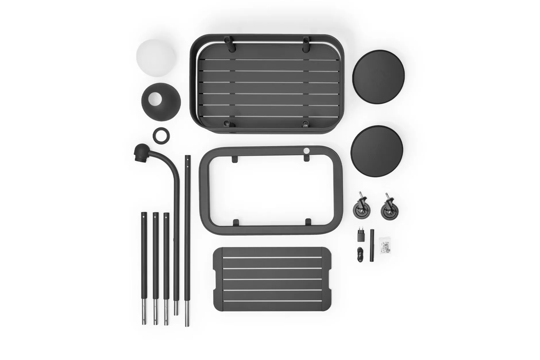 Jolly Trolley Mobile Bartisch, schwarz, 78x55x200 cm