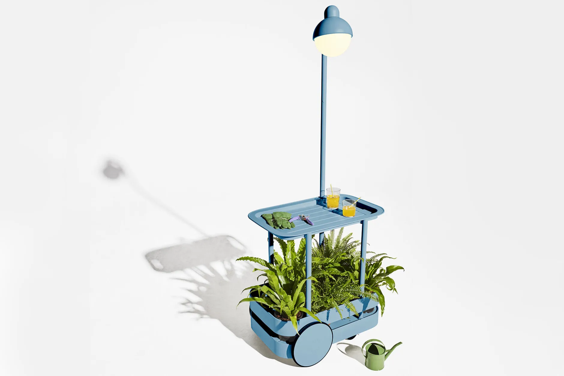 Jolly Trolley Mobile Bartisch, blau, 78x55x200 cm
