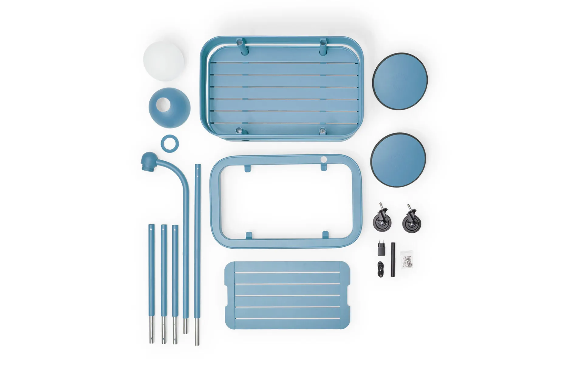 Jolly Trolley Mobile Bartisch, blau, 78x55x200 cm