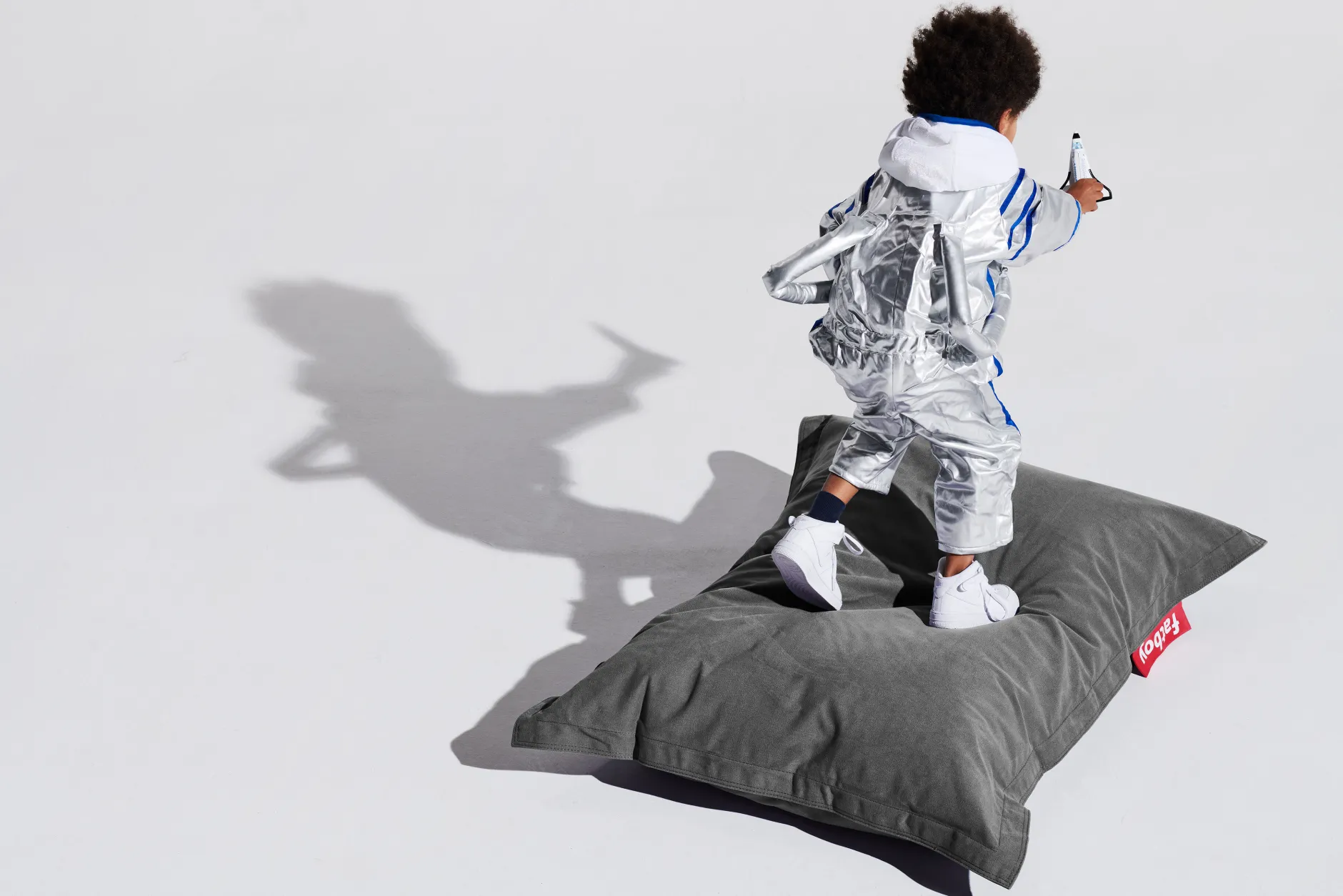 Junior Canvas Kindersitzsack, grau, 100x130 cm