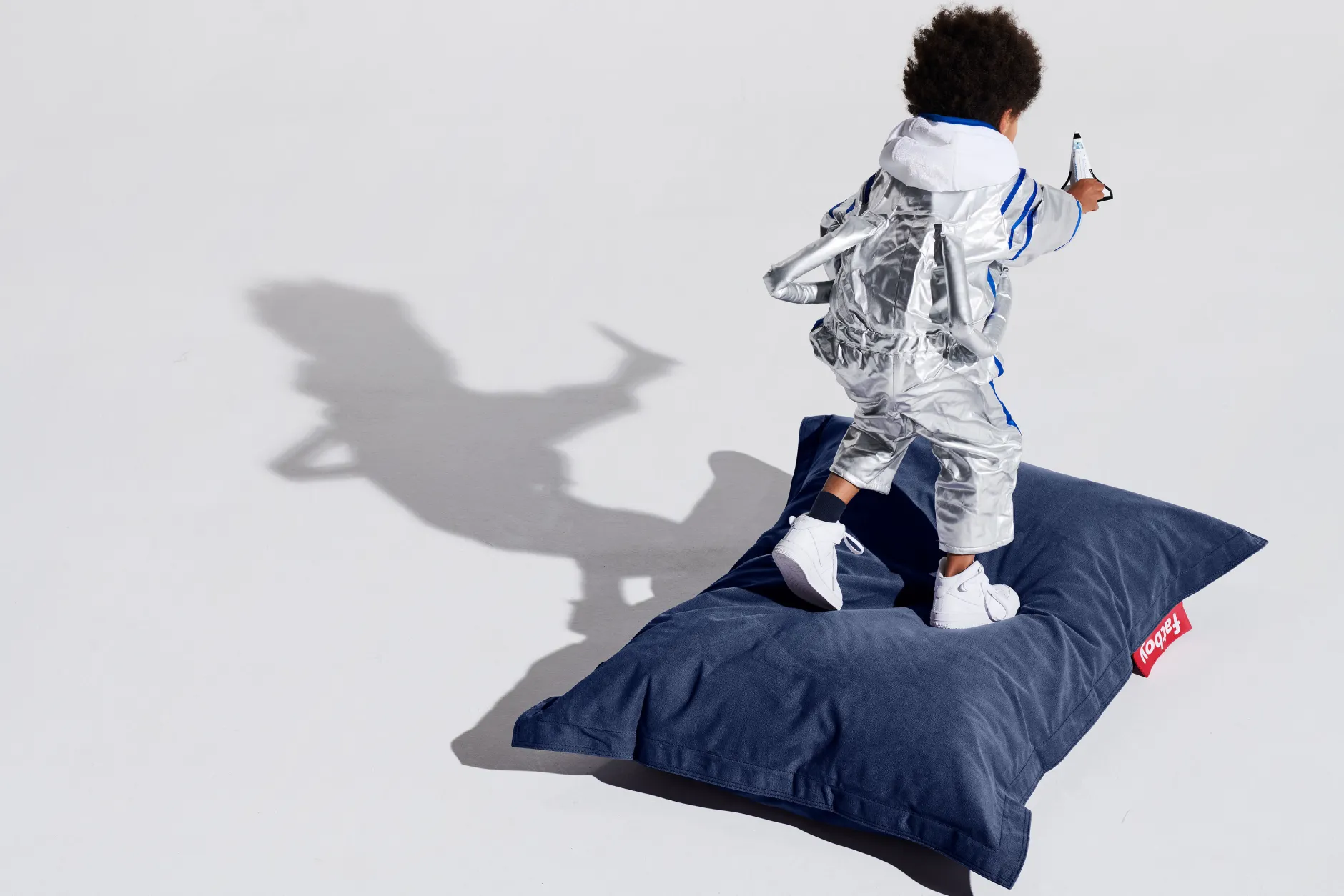 Junior Canvas Kindersitzsack, blau, 100x130 cm