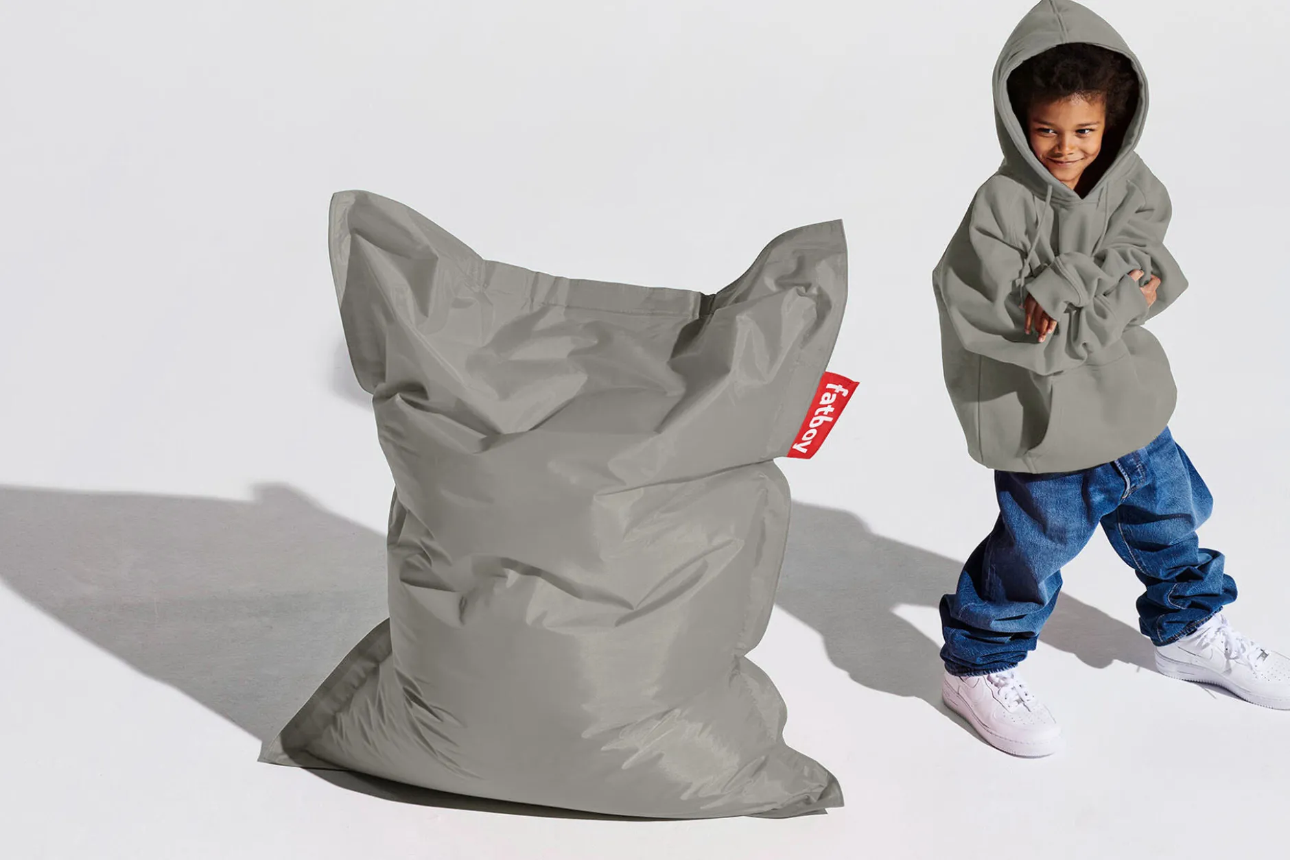 Junior Kindersitzsack, silver, 100x130 cm
