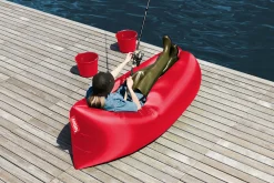 Lamzac 3.0 Aufblasbarer Sitzsack, rot, 185x83x50 cm