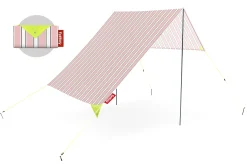Miasun Tragbares Strandzelt, weiß, 330x190x140 cm