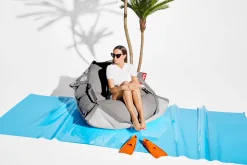 Original Floatzac Schwimmender Sitzsack, grau, 134x180 cm