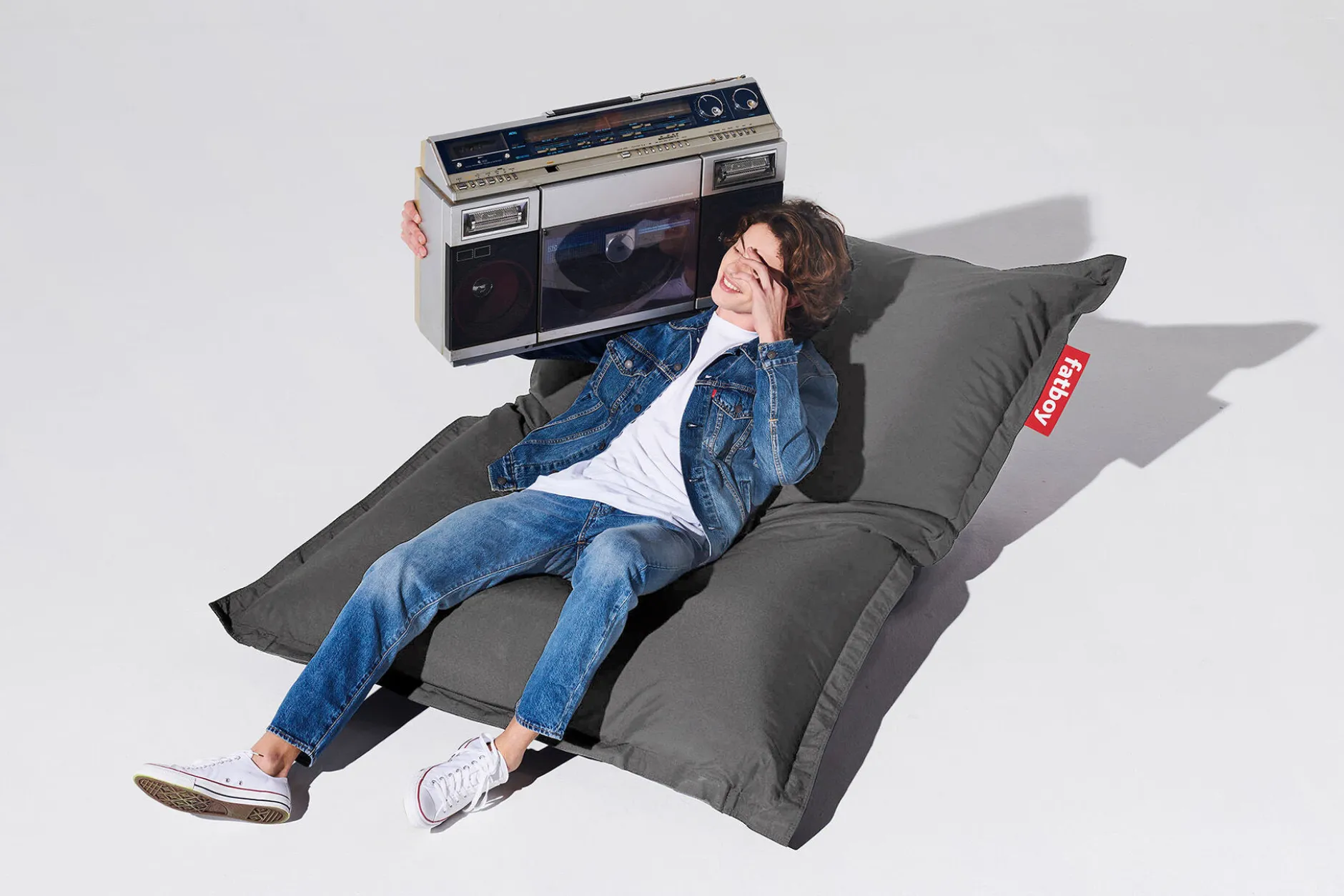 Original Outdoor Outdoor Sitzsack, grau, 134x180 cm