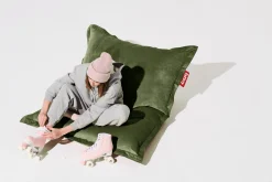 Original Slim Velvet Samt-Sitzsack, grün, 120x155 cm