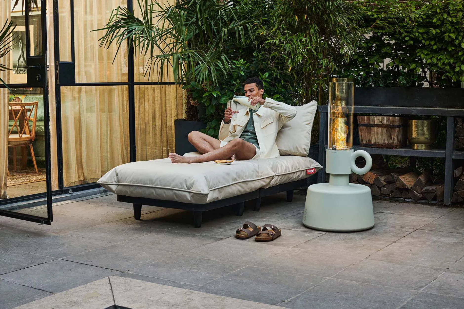 Paletti Corner Seat Modulare Eck-Loungesessel, beige, 100x100x90 cm