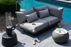 Paletti Corner Seat Royal Modulare Eck-Loungesessel, grau, 100x100x90 cm
