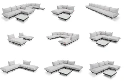 Paletti Hocker Modulare Outdoor-Hocker, grau, 100x100x45 cm