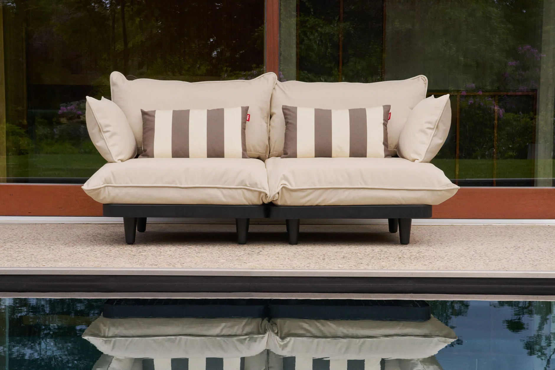 Paletti Lounge Sofa Modulares Outdoor-Loungesofa, 190x100x90 cm