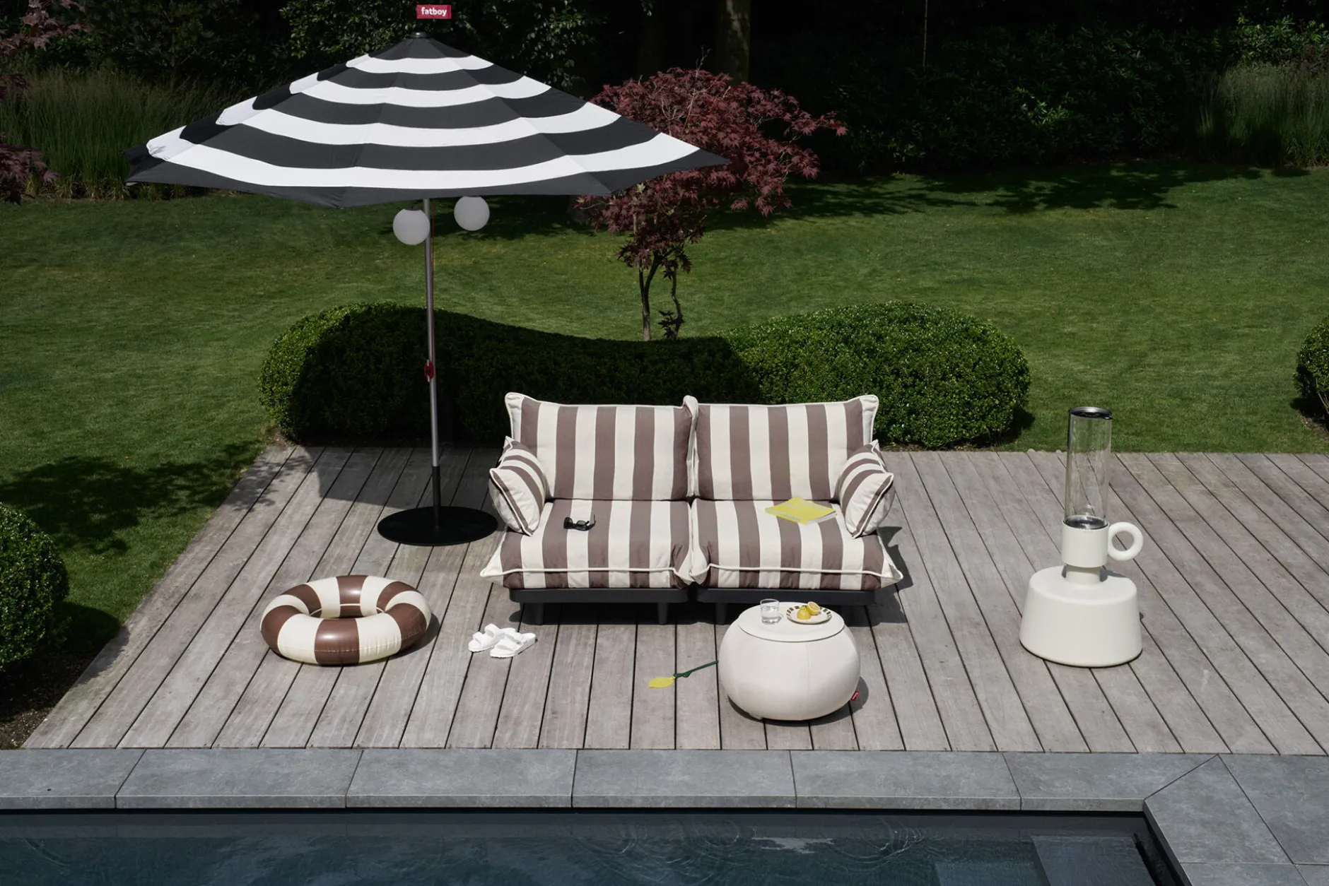 Paletti Lounge Sofa Modulares Outdoor-Loungesofa, 190x100x90 cm