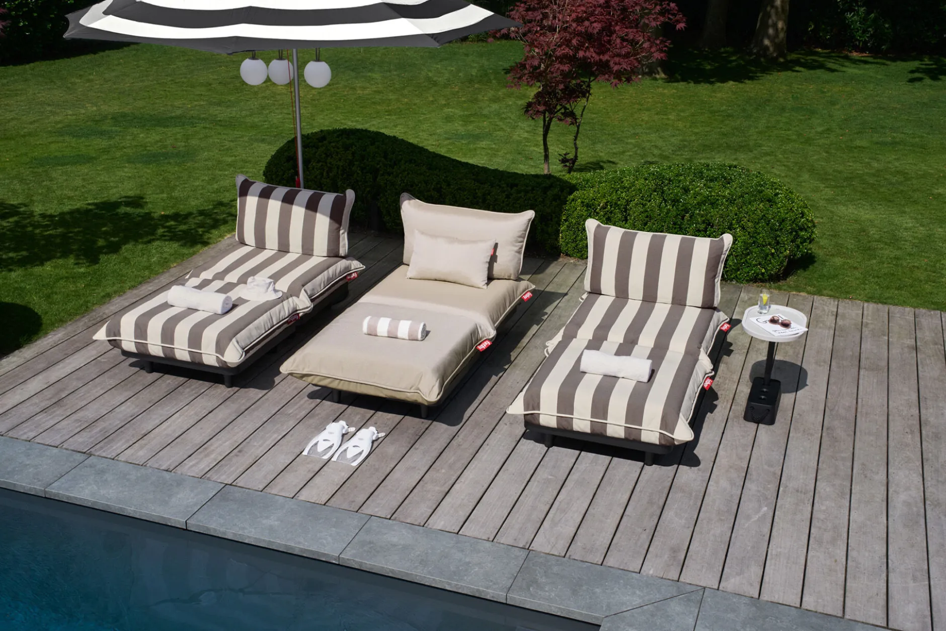 Paletti Lounge Sofa Modulares Outdoor-Loungesofa, 190x100x90 cm