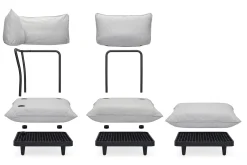 Paletti Seat Modularer Lounge-Sessel, grau, 100x100x90 cm