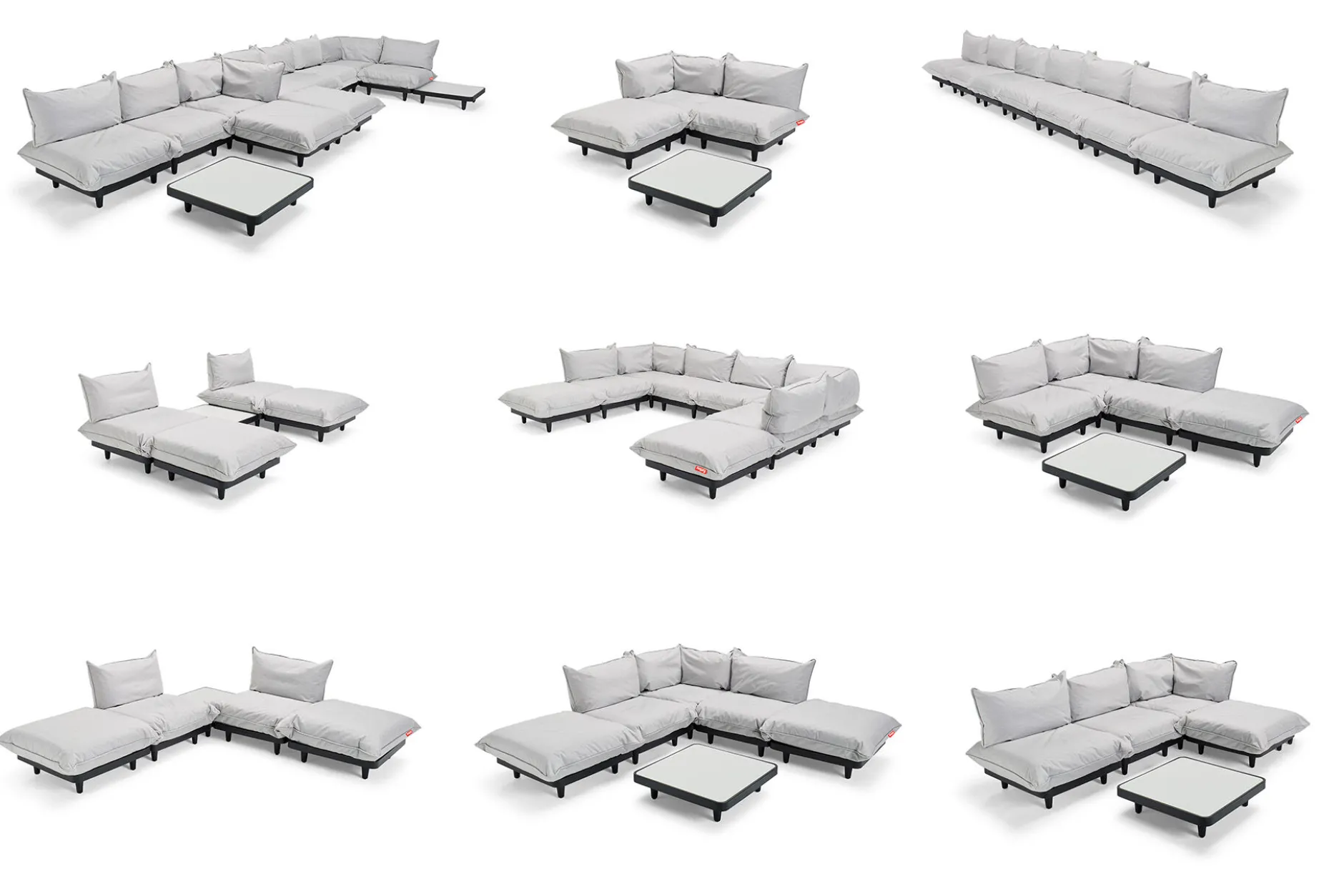 Paletti Seat Modularer Lounge-Sessel, grau, 100x100x90 cm