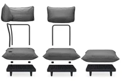Paletti Set Medium + Table Modulares Outdoor-Loungeset, 190x190x90 cm