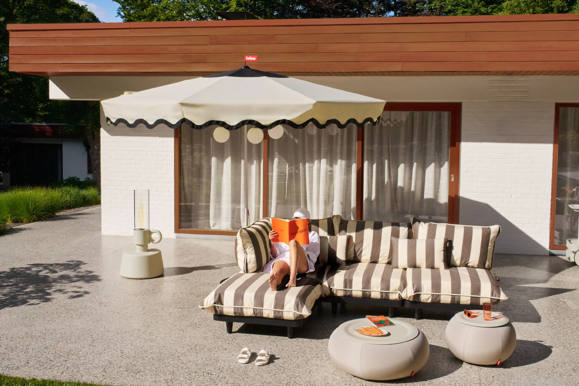 Pensol Sonnenschirm, beige, 350x350x280 cm