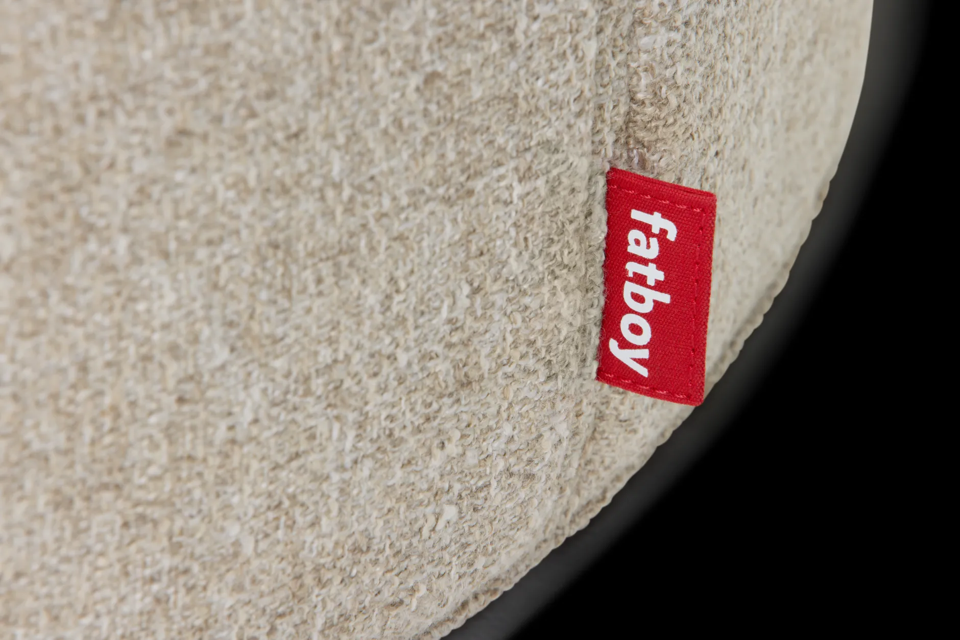 Pfffh Boucle Hocker, beige, 90x90x40 cm