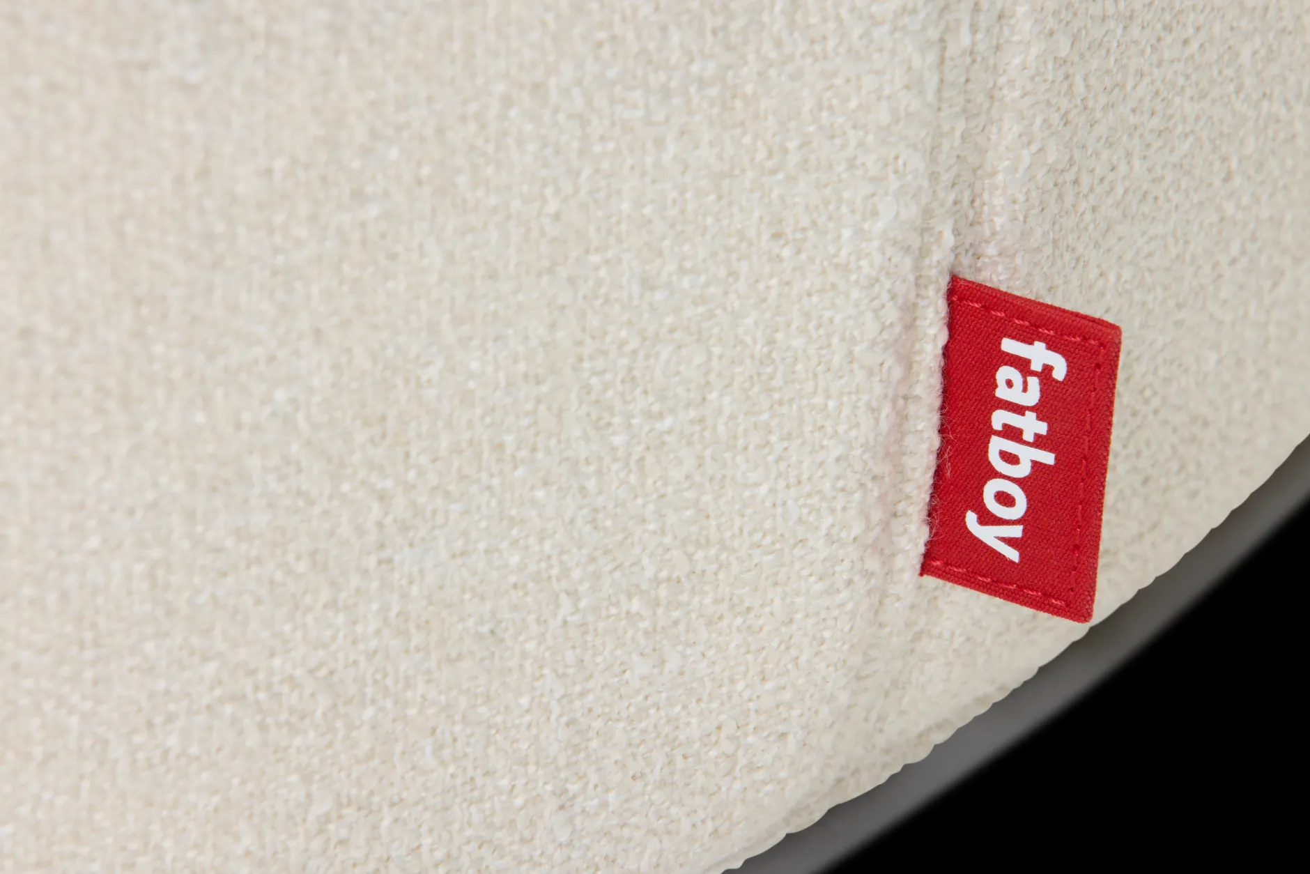 Pfffh Boucle Hocker, beige, 90x90x40 cm