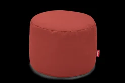 Point Canvas Indoor-Pouf, rot, 50x50x35 cm