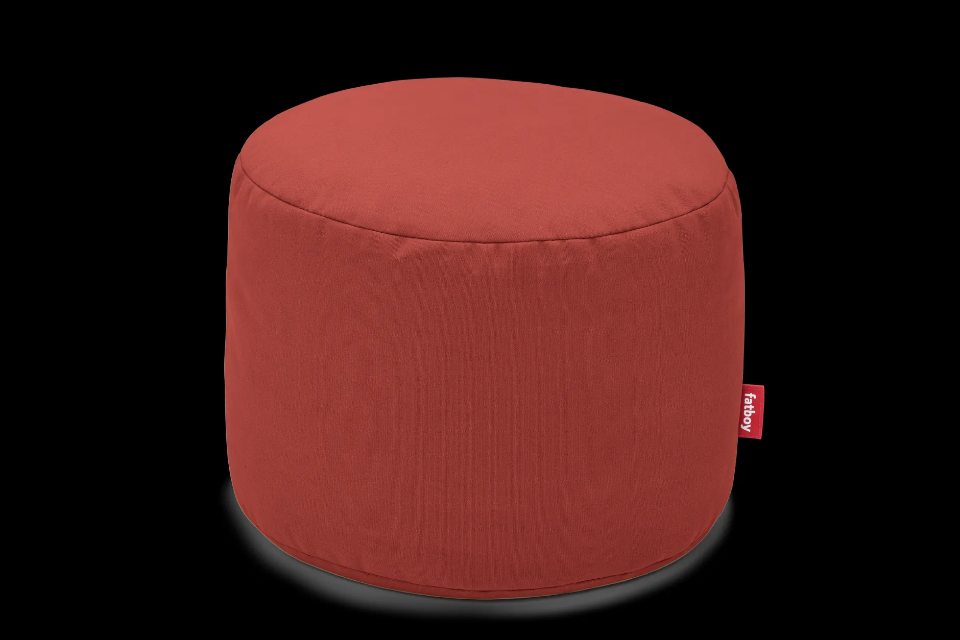 Point Canvas Indoor-Pouf, rot, 50x50x35 cm