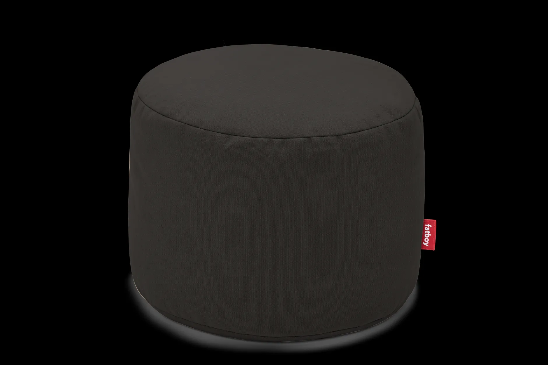 Point Canvas Indoor-Pouf, schwarz, 50x50x35 cm