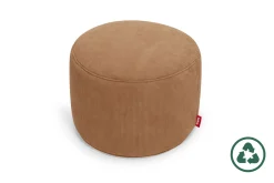 Point Cord Pouf aus Cord, braun, 50x50x35 cm