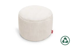 Point Cord Pouf aus Cord, beige, 50x50x35 cm