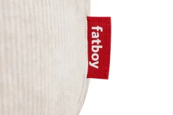 Point Cord Pouf aus Cord, beige, 50x50x35 cm
