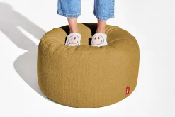 Point Large Sherpa Großer Indoor-Pouf, gold, 70x70x40 cm