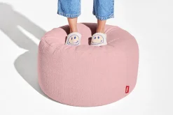 Point Large Sherpa Großer Indoor-Pouf, rosa, 70x70x40 cm