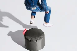 Point Original (Nylon) Indoor-Pouf, grau, 50x50x35 cm