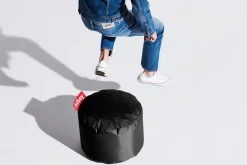 Point Original (Nylon) Indoor-Pouf, schwarz, 50x50x35 cm