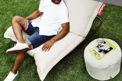 Point Outdoor Outdoor-Pouf, grau, 50x50x35 cm