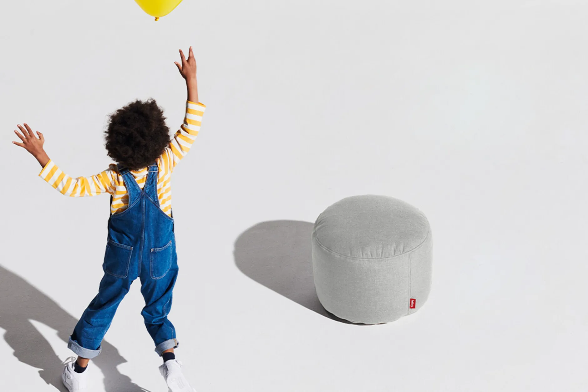 Point Outdoor Outdoor-Pouf, grau, 50x50x35 cm