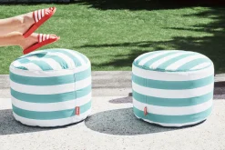 Point Outdoor Outdoor-Pouf, blau, 50x50x35 cm