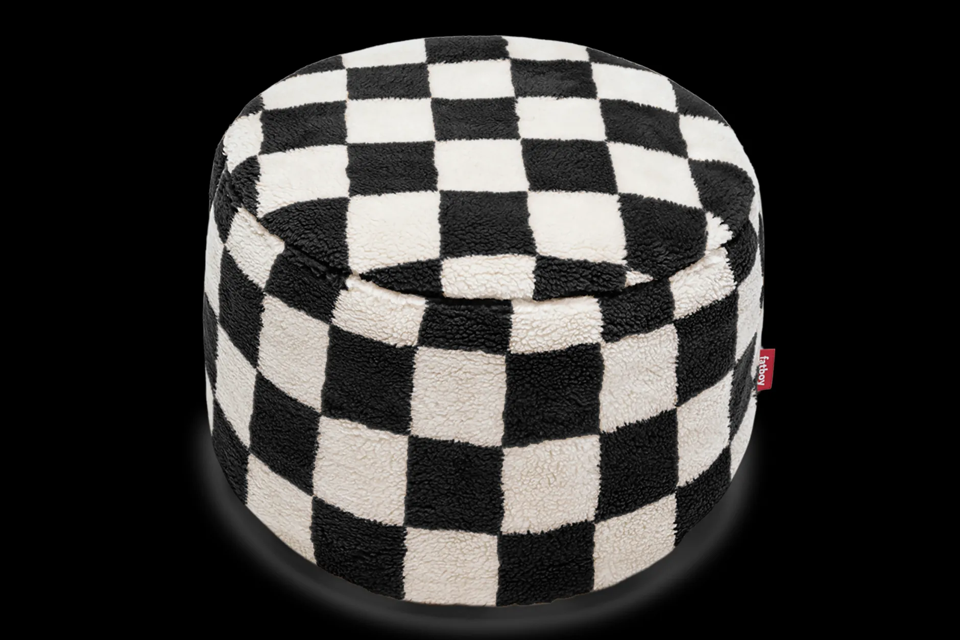 Point Teddy Chess Teddy-Pouf, beige, 50x50x35 cm