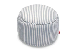 Point Terry Frottee-Pouf, blau, 50x50x35 cm