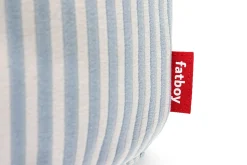 Point Terry Frottee-Pouf, blau, 50x50x35 cm