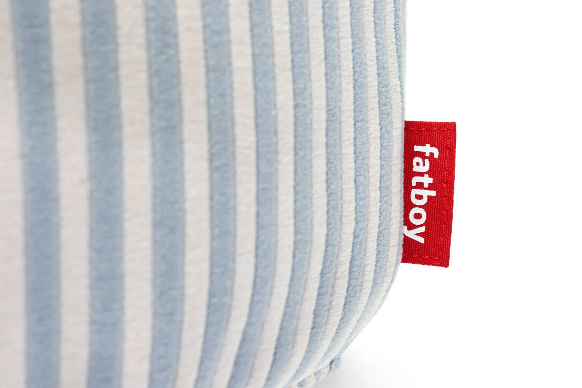 Point Terry Frottee-Pouf, blau, 50x50x35 cm