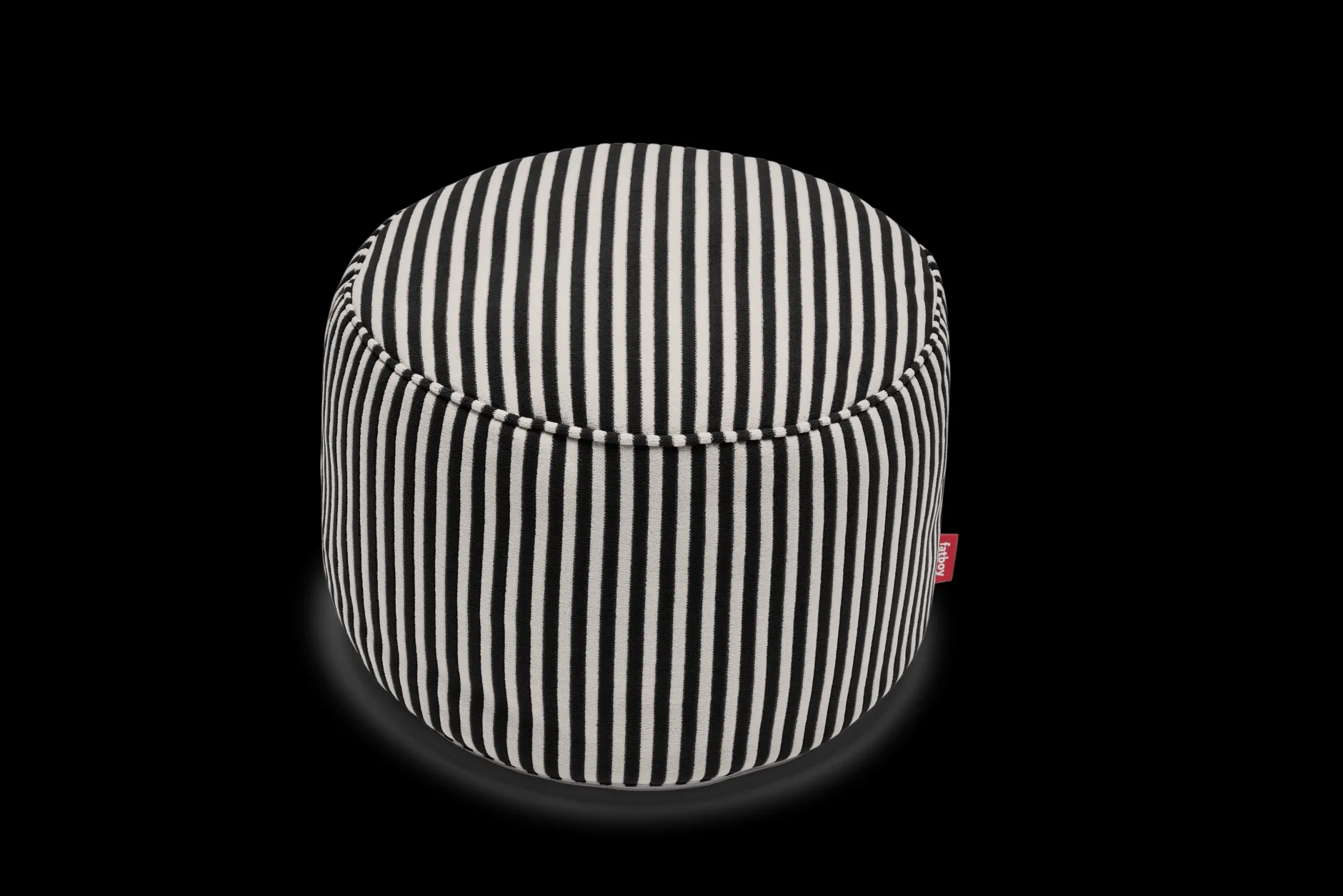 Point Terry Frottee-Pouf, beige, 50x50x35 cm