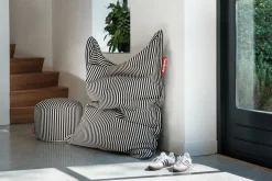 Point Terry Frottee-Pouf, beige, 50x50x35 cm