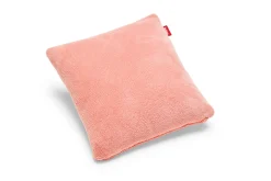 Square Pillow Teddy Kissen aus superweichem Teddy-Stoff, rosa, 50x50 cm