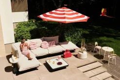 Stripesol 350 cm Sonnenschirm, rot, 350x350x280 cm